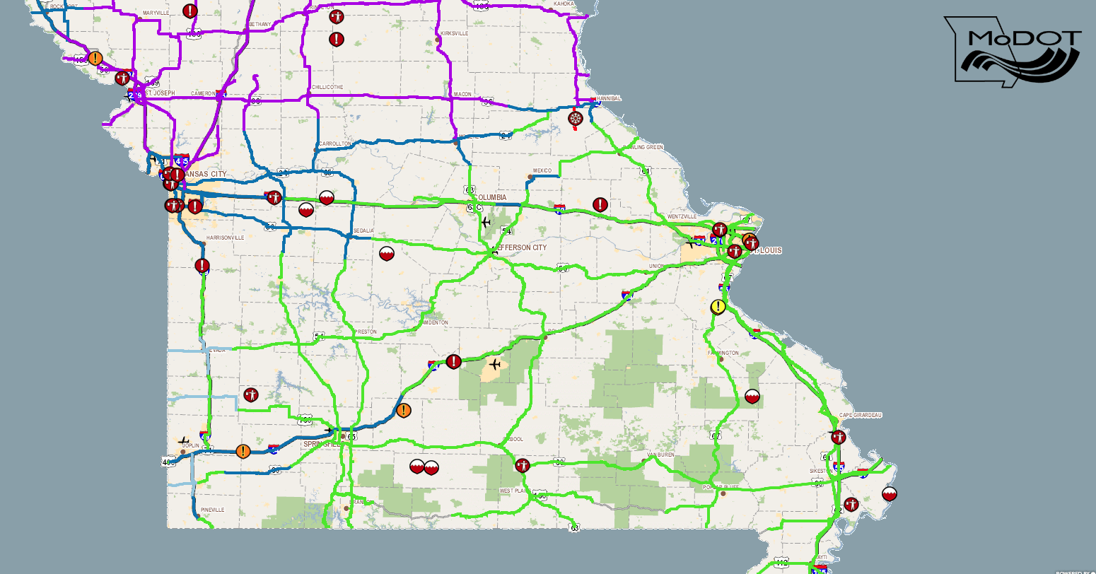 modot road closures map